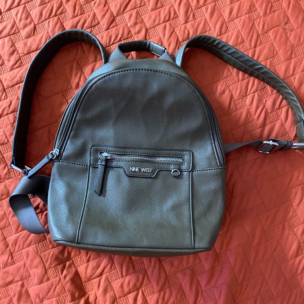 Khaki green Nine West mini backpack